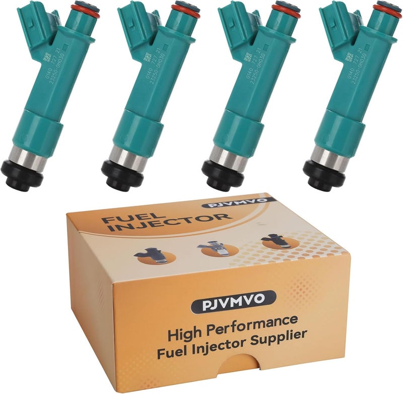 Pjvmvo 23209-0H030 حقن وقود OE 2.4L، متوافق مع/تويوتا 2.4L كامري كورولا راف4 هايلاندر 2004 2005 2006 2007 2008 2009 2010 2011 2012 2013، متوافق مع/سايون tC xB، |12 ثقب| |مجموعة من 4| - Image 1